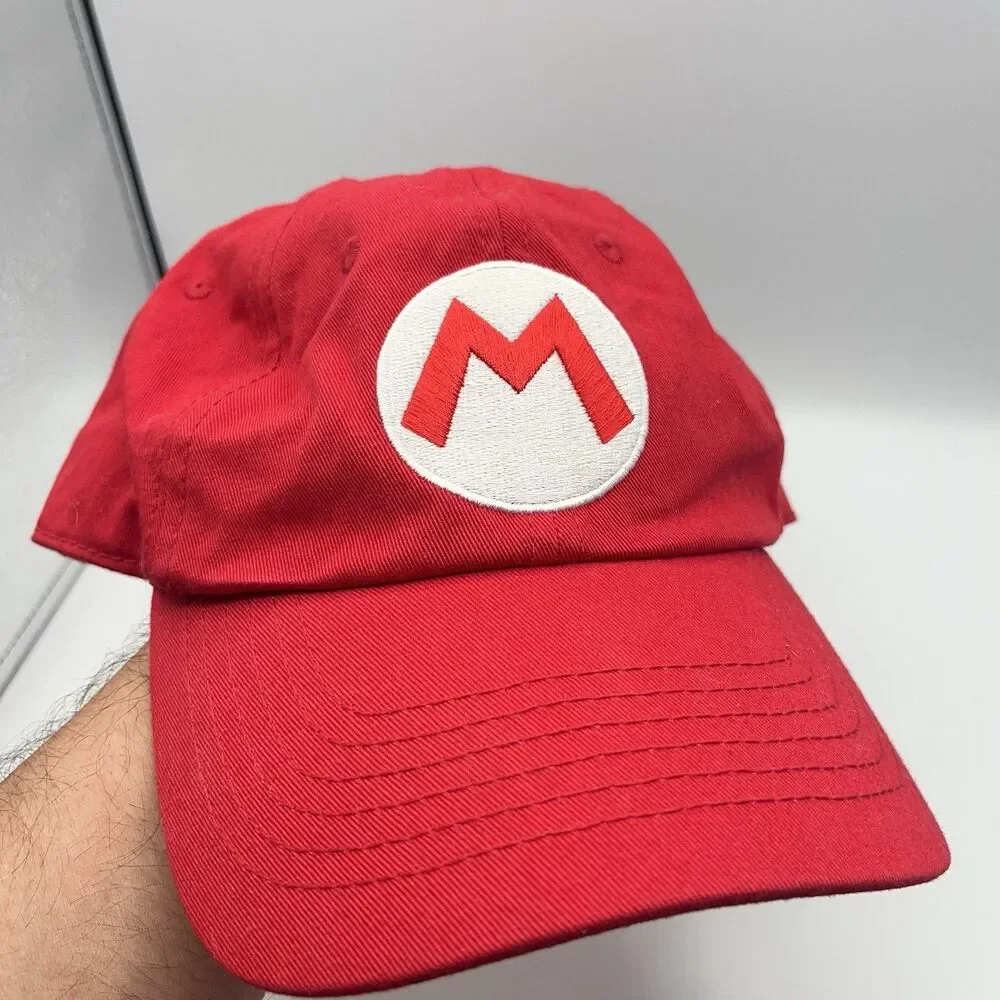 The Super Mario Bros Movie Hat Red Adjustable Ball Cap Snapback Nintendo